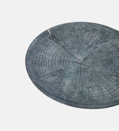 Glass Tree Trunk Printed Plate 24cm
