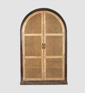 Home Deco and More Almira Cane Mango Wood Cabinet, Packshot View