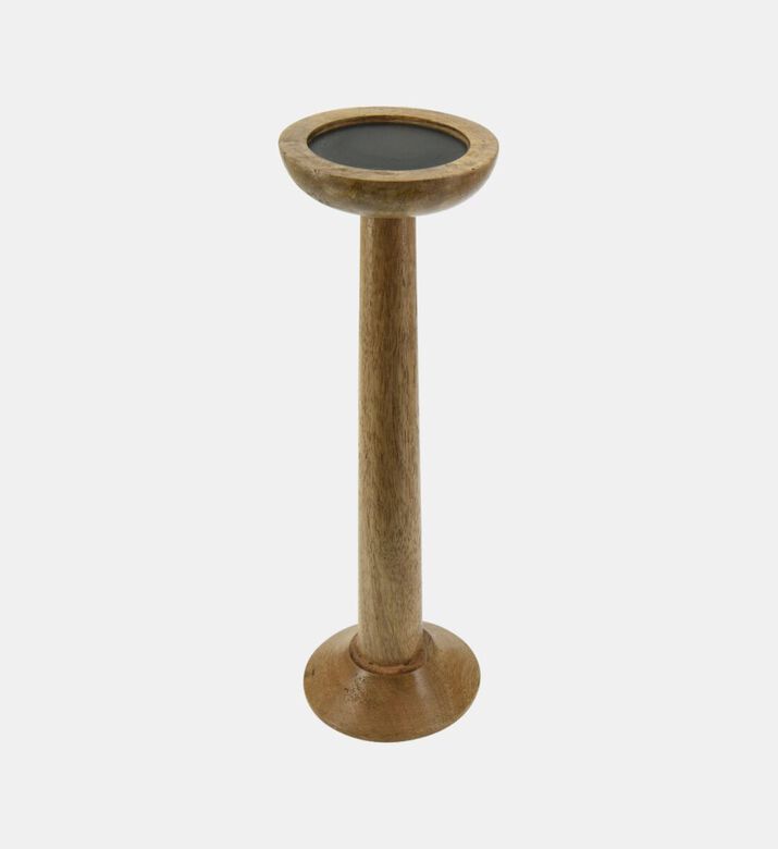 Home Deco and More Mango Wood Candle Stand, Packshot View