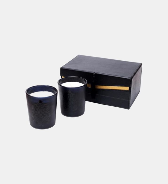 Nour Bougie Black Gold Glass Candle, Packshot View