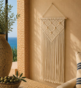Home and Styling Cotton Tassels Decorative Wall Hanger, Packshot View
