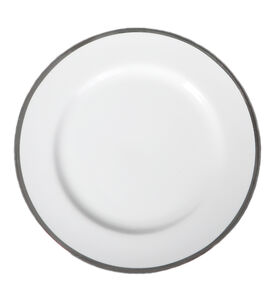 Silver-rim Dessert Plate 6-piece Set - 21 Cm