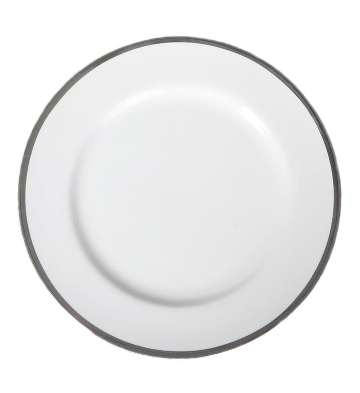Silver-rim Dessert Plate 6-piece Set - 21 Cm