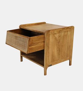 Groove Cane Beside Drawer Table