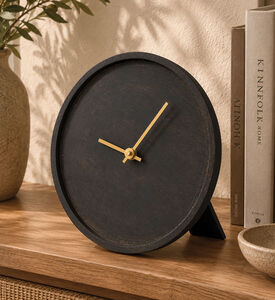 Light and Living Veti Round Desk Clock, Packshot View