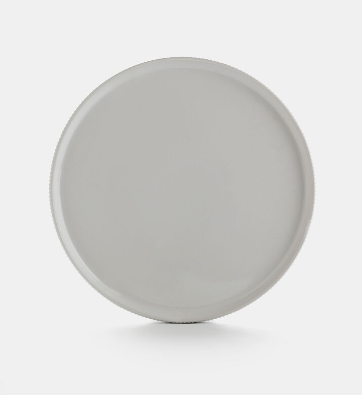 Home Deco and More Ceramic Ribbed Dinner Plate, Packshot View