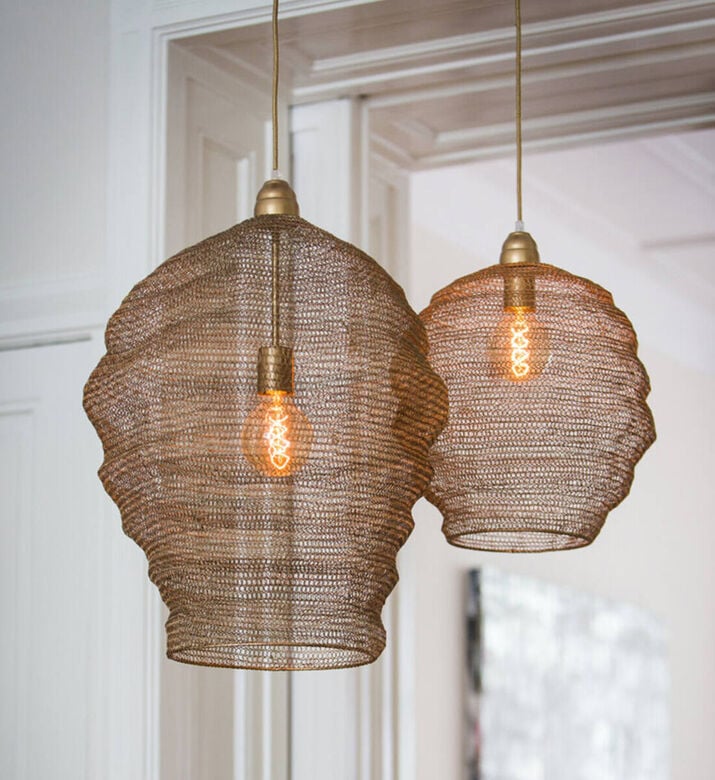 Light and Living Hanging Lamp Nikki Wire Gold, Brown, 45-cm, Packshot View