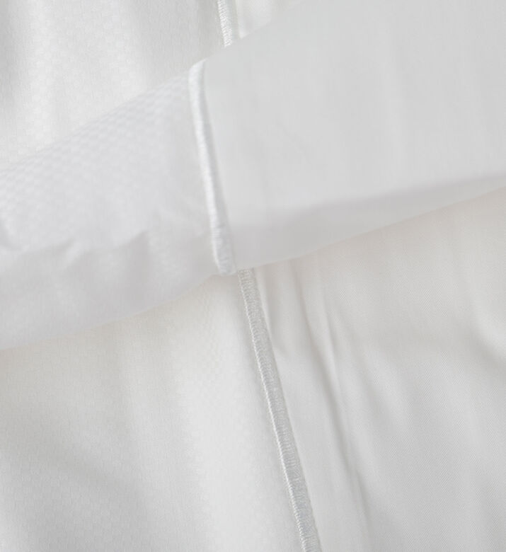 Home Deco and More Single Cotton Sateen Combed Microcheck Duvet Cover 4-piece Set, White, 120x200-cm, Packshot View