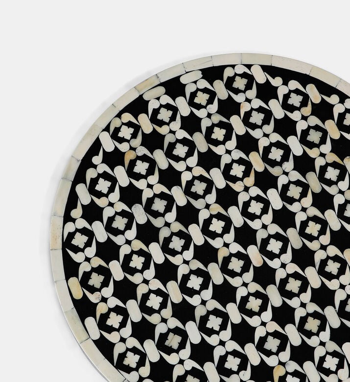 Home Deco and More Chess Round Iron Coffee Table, Packshot View