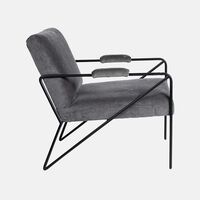 Oppy Iron Velvet Arm Chair