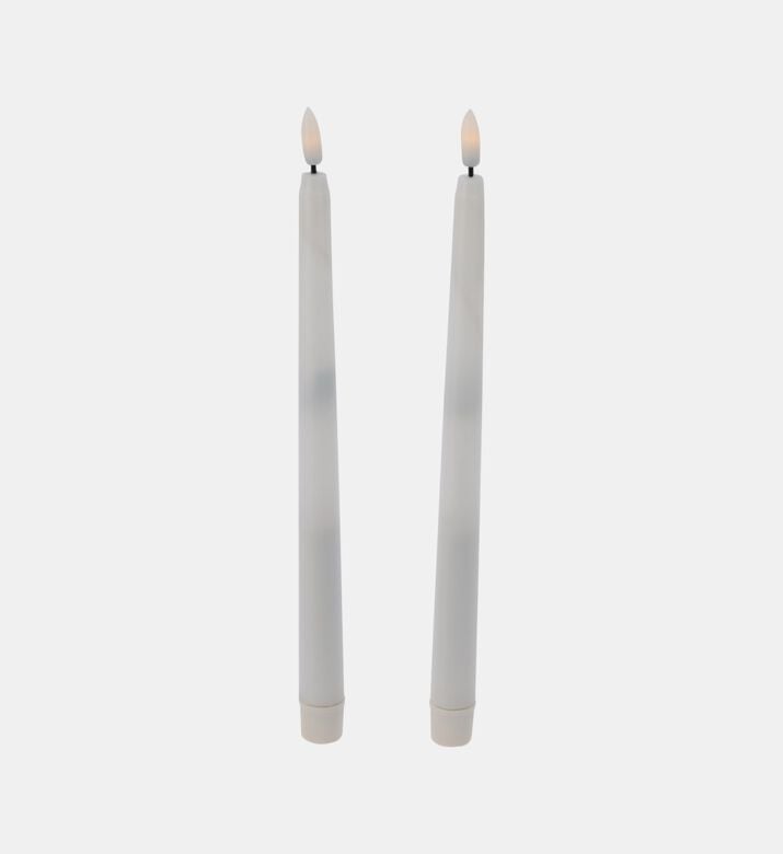 Home Deco and More Dinner Candle 2pcs White, Packshot View