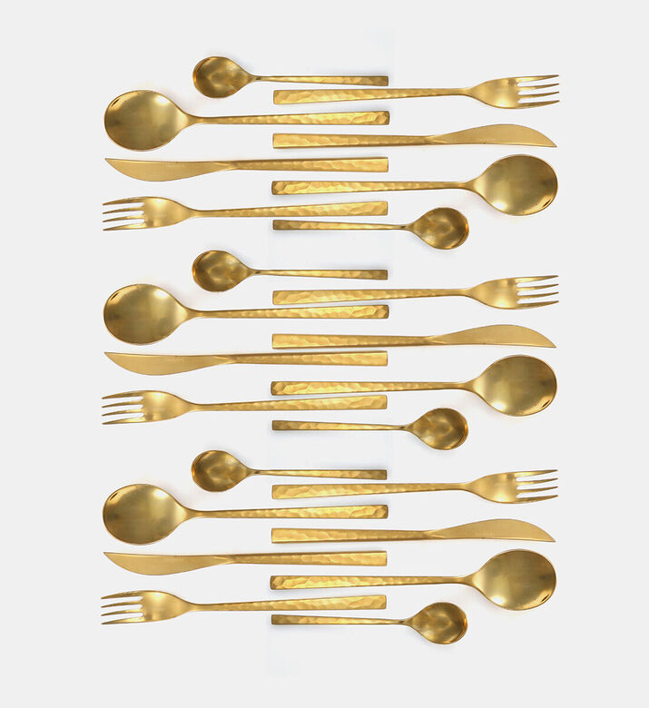 Guy Degrenne The Fuse Hammered 24-piece Cutlery Set, Packshot View