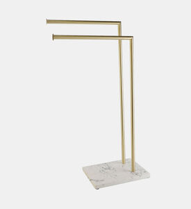 Home Deco and More Metal Mat Marble Towel Rack, Packshot View