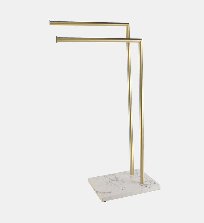 Home Deco and More Metal Mat Marble Towel Rack, Packshot View