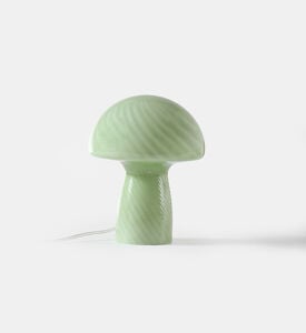 Cozy Glass Mushroom-shaped Table Lamp, Green, 18.5-cm, Packshot View