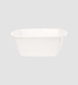 Home Deco and More Plastic Square-shape Basin, White, 7-l, Packshot View