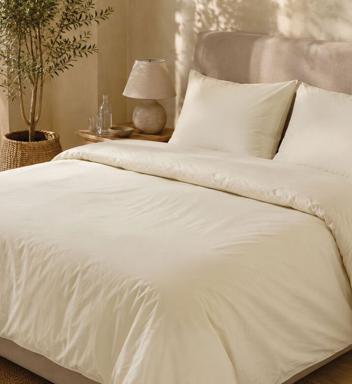 Home Deco and More Folio Fabric Embroidered Bed Set, Beige, 240x220-cm, Packshot View
