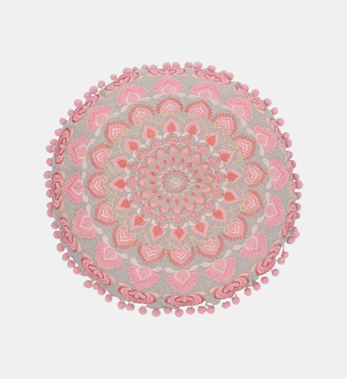 Asa Chambray Embroidered Cushion 40 Cm