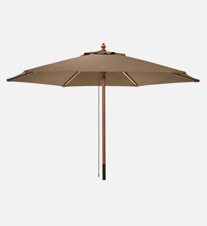 Home Deco and More Wooden Outdoor Umbrella, Brown, 250-cm, Packshot View