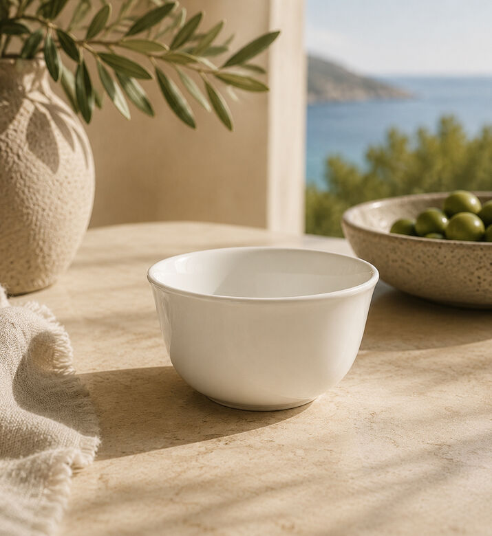 Home Deco and More Plastic Serving Bowl, White, 180-ml, Packshot View