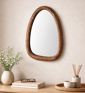 Home Deco and More Mango Wood Rectangular-shape Mirror, Packshot View