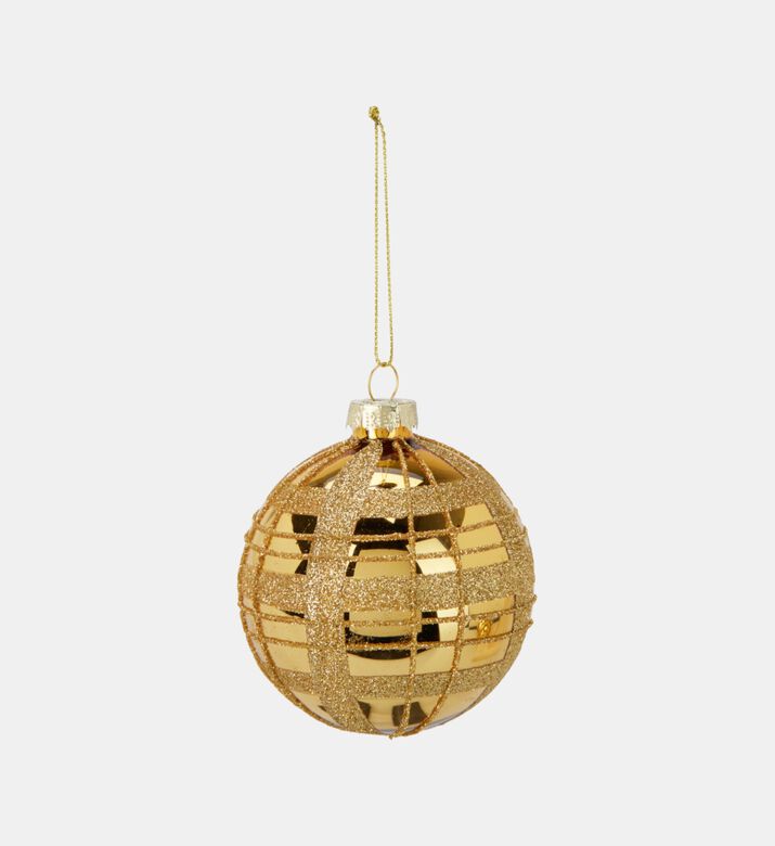 Home Deco and More Xmas Ball Glass, Gold, Packshot View