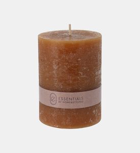 Home and Styling Pillar Wax Semi Transparent Candle, Orange, 8-cm, Packshot View