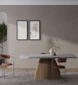 Home Deco and More Wood Base Rectangle Dining Table, Packshot View