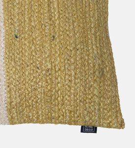 Home Deco and More Toffy Jute Square Filled Cushion, Packshot View