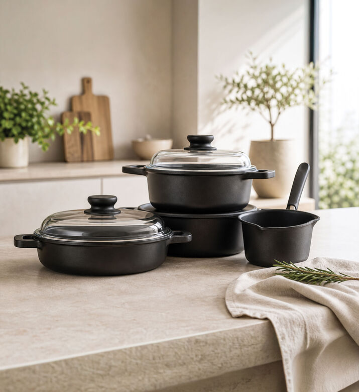 Risoli Plus 7-piece Cookware Set, Packshot View