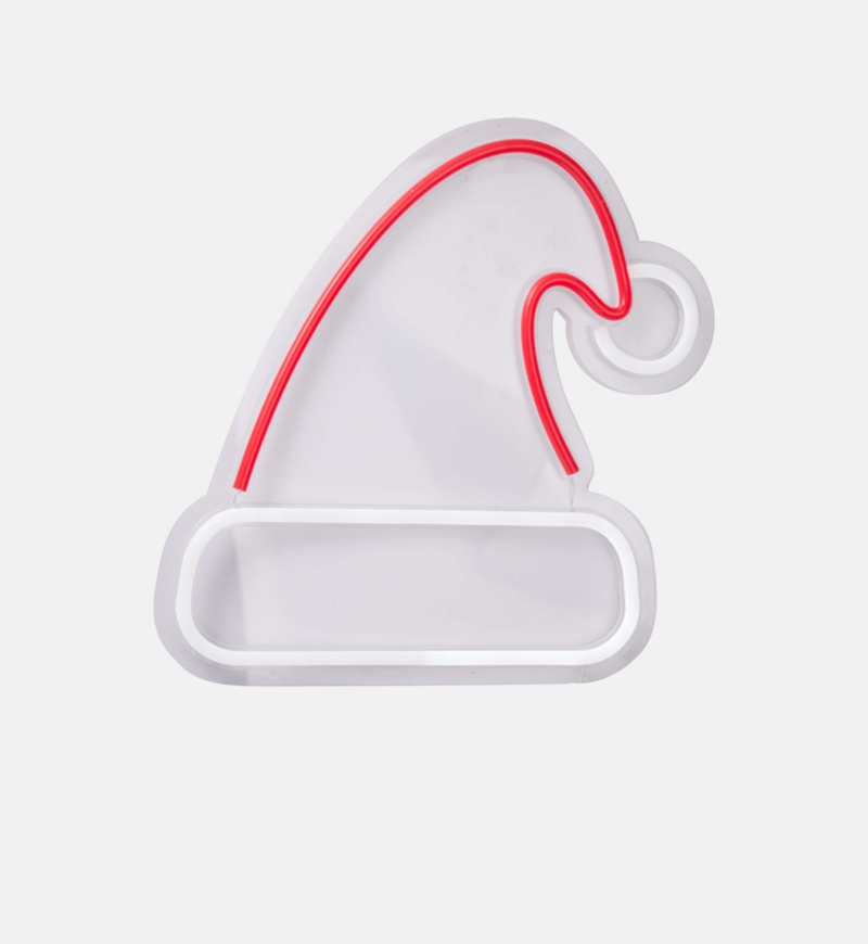 Neon Christmas Santa Hat Figure Light