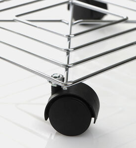 Chrome Square Plant Trolley
