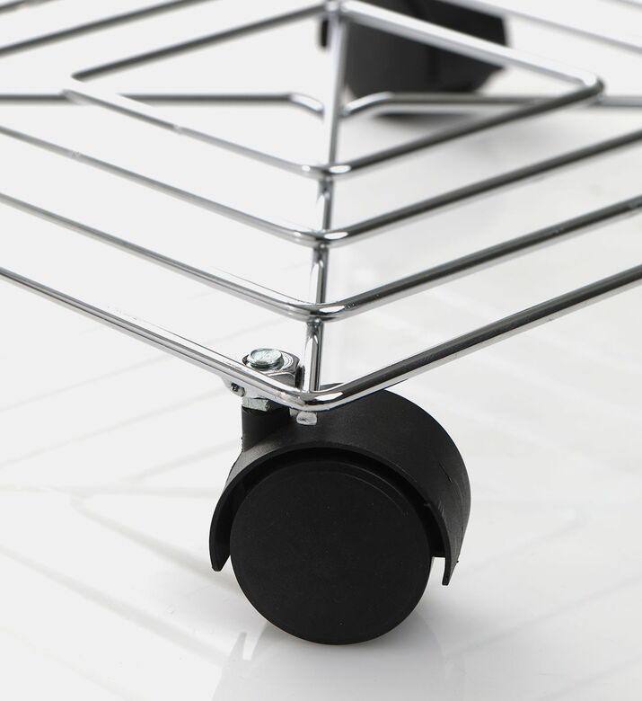 Chrome Square Plant Trolley