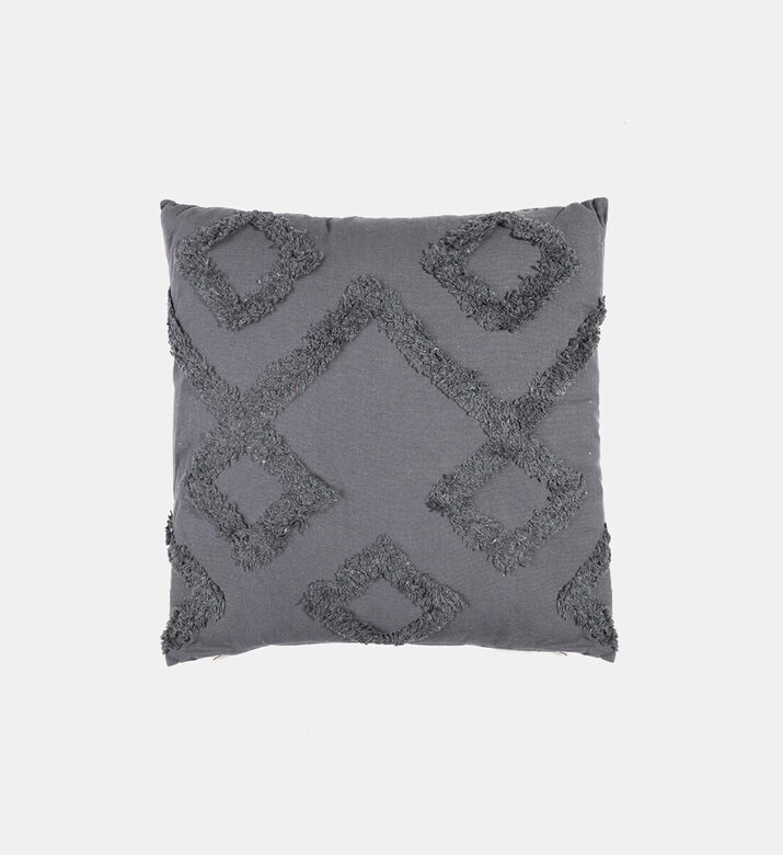 Home and Styling Algo Cotton Filled And Vaccumed Cushion, Dark-blue, Packshot View