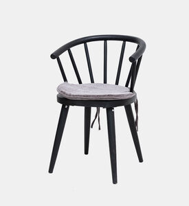 Home Deco and More Augusta Wooden Dining Chair, Black, 53x48x76-cm, Packshot View