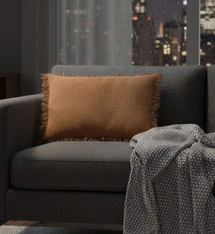 Home Deco and More Joe Garment Dyed Cotton Cushion, Packshot View