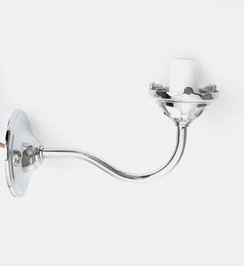 Chromed Brass Gooseneck Wall Lamp