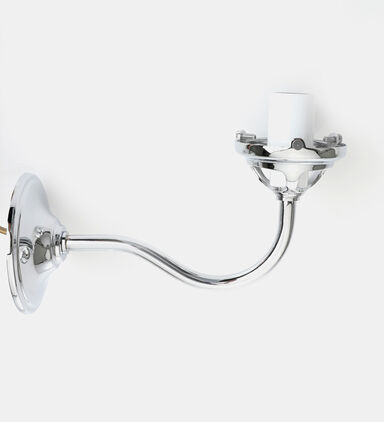 Chromed Brass Gooseneck Wall Lamp