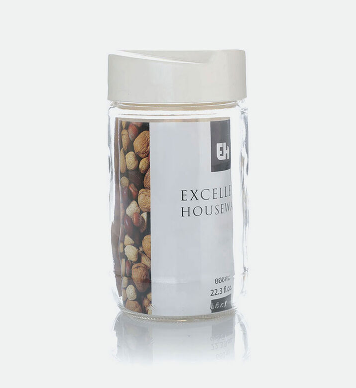 Plastic Lid Glass Storage Jar