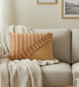 Home Deco and More April Knife Edge Cotton Cushion, Packshot View