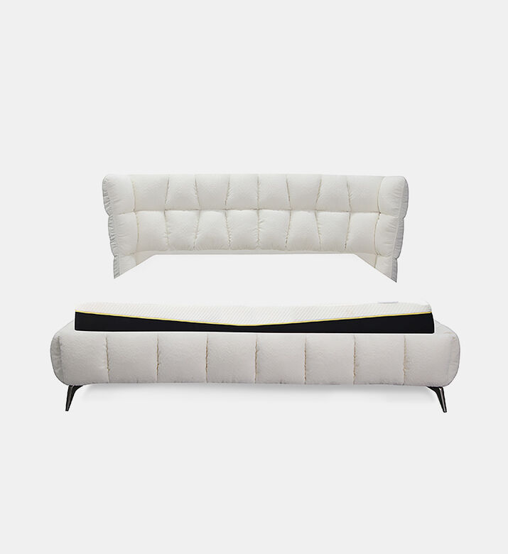 Home Deco and More Oslo King Sized Bed, Beige, Packshot View Home Deco and More Oslo King Sized Bed, Beige, Packshot View