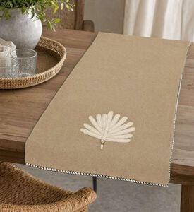 Home Deco and More Boho Lace-applique Table Runner, Model View