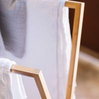 Bamboo Folding Towel Rack