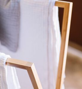 Bamboo Folding Towel Rack