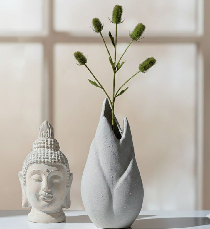 Home Deco and More Mango Wood Buddha Head Sculpture, Packshot View