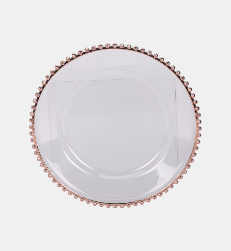 Scalloped Gold-rimmed Round Plate