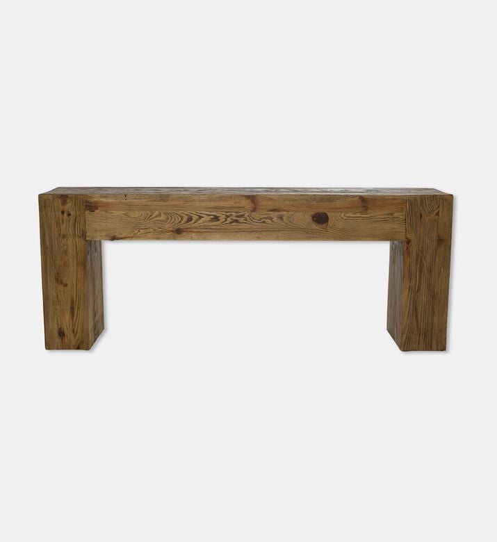 Home Deco and More Log Pine Wood Console, Packshot View
