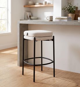 Home Deco and More Griffin Plywood Bar Stool, Beige, Packshot View