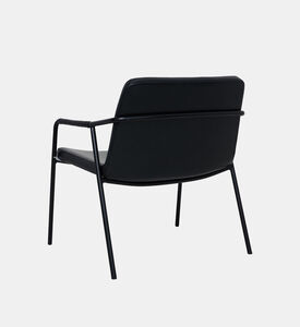 Dan Form Boto Metal Leather Lounge Chair, Black, Packshot View