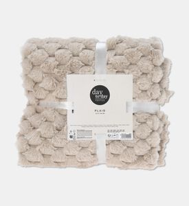 Home Deco and More Plaid Woven Blanket, Beige, Packshot View